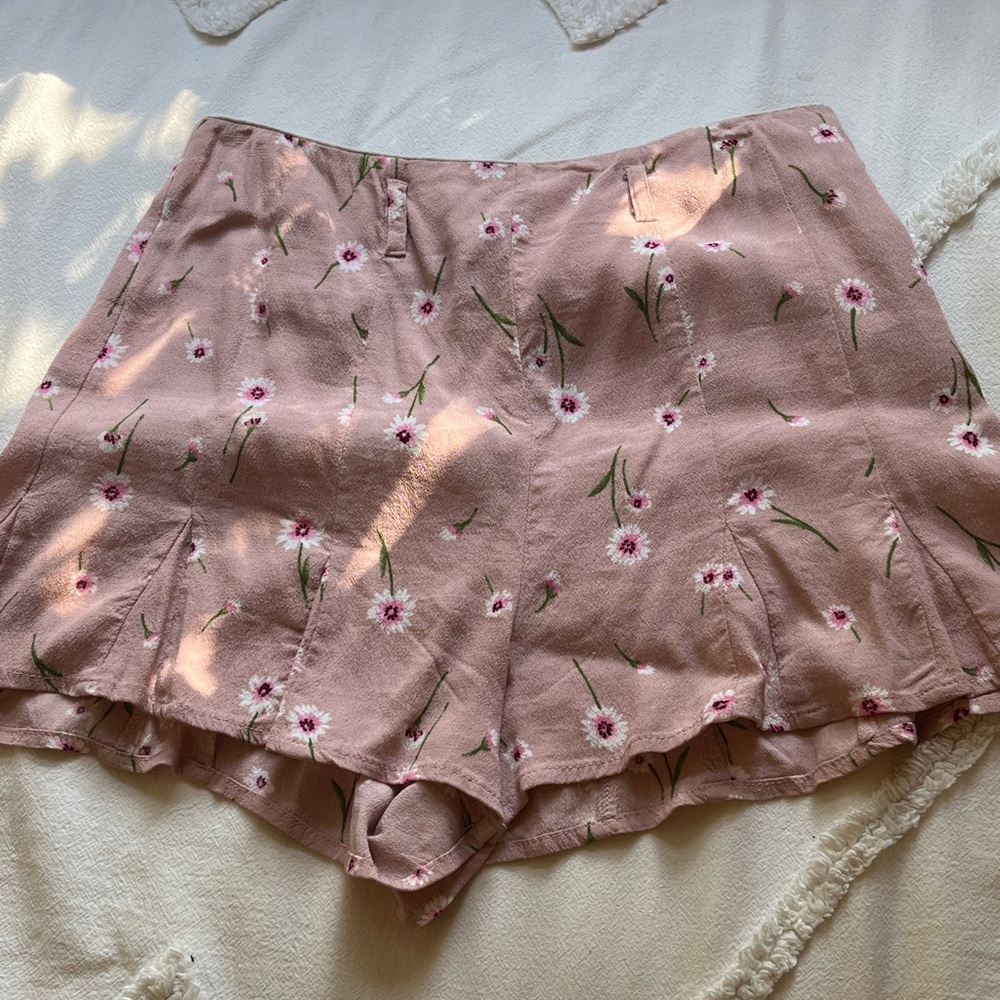 pink Forever21 floral shorts juniors size XS